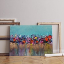 Dünyatablo Renkli Akrilik Boyaların Akma Anı Kanvas Tablosu ( Tek Parça  )