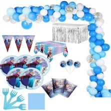 Öfn Aksesuar Lüks Frozen Doğum Günü Seti