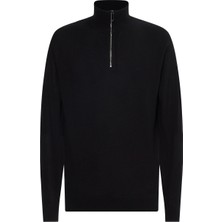 Calvin Klein Fermuarlı Yaka Siyah Erkek Kazak K10K110421BEH