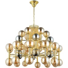 Lampaluce Grande Modern Tasarım Yüksek Tavan Sarkıt Avizesi Altın 48'li 120 x 180 cm