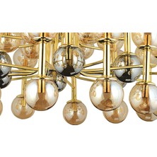 Lampaluce Grande Modern Tasarım Yüksek Tavan Sarkıt Avizesi Altın 48'li 120 x 180 cm