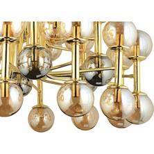 Lampaluce Grande Modern Tasarım Yüksek Tavan Sarkıt Avizesi Altın 48'li 120 x 180 cm