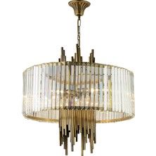 Lampaluce Straordinario Modern Tasarım Salon Sarkıt Avizesi 10'lu Sarı 60 x 100 cm