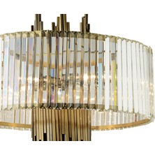 Lampaluce Straordinario Modern Tasarım Salon Sarkıt Avizesi 10'lu Sarı 60 x 100 cm