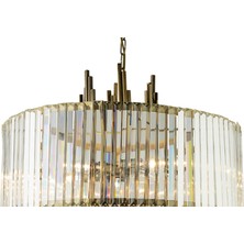Lampaluce Straordinario Modern Tasarım Salon Sarkıt Avizesi 10'lu Sarı 60 x 100 cm