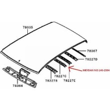 Otoco Mıtsubıshı L200- Pıck Up- 06/15 Tavan Iç Koruma Sacı Ortanın Önü (Orijinal) 5290A496T