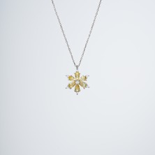 Essare 925 Ayar Kadın Gümüş Çiçek Model Kolye