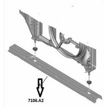 Otoco Peugeot 206- Hb- 99/09 Motor Beşiği Sacı (Beşik)(Radyatör Alt Traversi) (Eagle Body) 7106A2