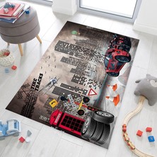 Rovigo Home Dijital Baskı Yıkanabilir Kaymaz Taban Çocuk Halısı RVG0453