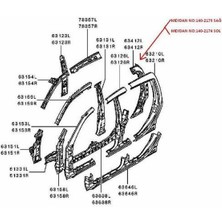 Otoco Mıtsubıshı L200- Pıck Up- 06/15 Arka Direk Iç Sacı Sol (Çift Kabin) (Orijinal) 5313A199T