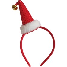 Event Party Store  Yılbaşı Taç Noelbaba Şapka Pullu Zilli Kırmızı