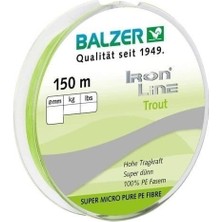 Balzer 12650 Iron Line Trout Pe 8 Örgü Ip Misina 150MT Chartrush Balıkmarketim