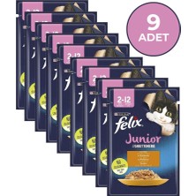 Felix Junior Tavuklu Yavru Kedi Yaş Maması - 85 gr x 9 Adet