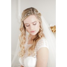 Bba New Trend El Yapımı, Gelin Tacı, Gelin Saç Aksesuar, Gelin Saç Tokası, Altın Dore