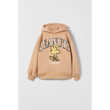 Miniko Kids Kız Çocuk Penatus Snoopy Modelli Kapşonlu Sweatshirt