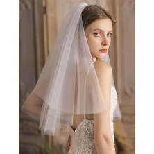 Bba New Trend Gelin Duvak Nikah Aksesuar Gelin Kep Nikah Sapkası Beyaz Taraklı