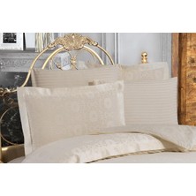 Finezza Jardin Bambu Jakar Kumaş Krem Ikili Oksford 60X80 cm Yastık KILIFI -1348