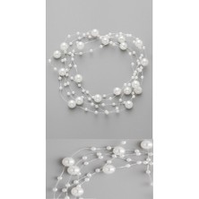Bba New Trend 2 Metre Misina Inci,sıralı Inci Gelin Saçı Inci Gelin Saç Aksesuarı