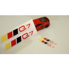 DK Tuning Audi Q7 Logo 3m 3D Damla Silikon Torpido Bagaj Çamurluk Logo Amblem Arma Seti