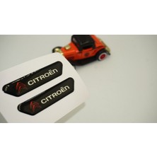 DK Tuning Citroen Logo C4 Cactus Çamurluk Yanı ve Ayna Metalize Damla Desen 3m Logo Arma