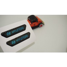 DK Tuning Hyundai Logo Çamurluk Yanı ve Ayna Metalize Damla Desen 3m Logo Arma