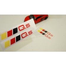DK Tuning Audi Q5 Logo 3m 3D Damla Silikon Torpido Bagaj Çamurluk Logo Amblem Arma Seti
