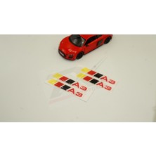 DK Tuning Audi A3 Logo 3m 3D Damla Silikon Torpido Bagaj Çamurluk Logo Amblem Arma Seti