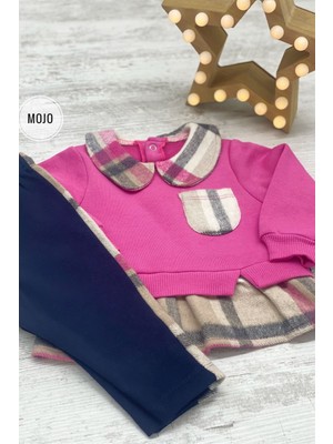 Mojo Bebek Mojo Kız Bebek Oduncu Yaka Şardonlu Takım 22835 Pembe