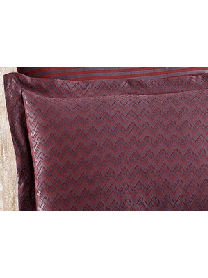 Finezza Odesa Bambu Jakar Kumaş Bordo Ikili Oksford 60X80 cm Yastık Kılıfı -1330