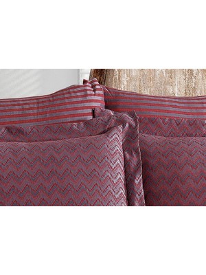 Finezza Odesa Bambu Jakar Kumaş Bordo Ikili Oksford 60X80 cm Yastık Kılıfı -1330