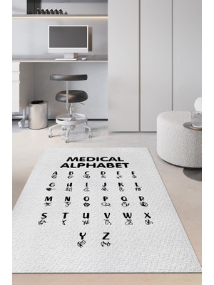 Homshtag Doktor Yazısı Dokuma Tabanlı Yıkanabilir Kaymaz Doktor Halısı