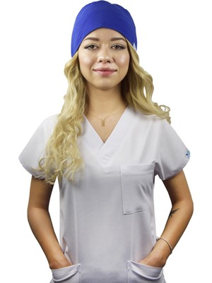 Nur Medikal Giyim Saks Mavi Doktor Hemşire Hastane Medikal Cerrahi Bone