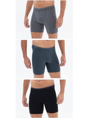 Blackspade 9683-BLACKSPADE Erkek Baxer 3'lü Paket Tender Cotton-Siyah-Antramelanj-Antrasit