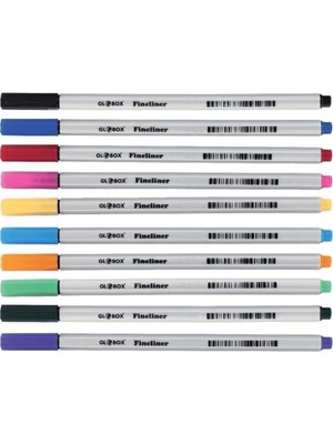 Globox Fineliner Pen Kalem 10'lu Pvc Kutu