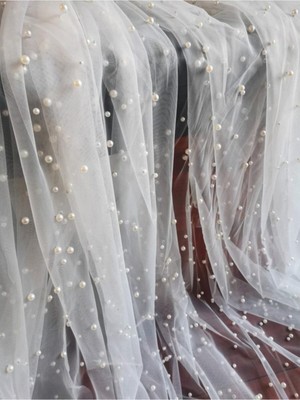 Bbays New Trend Gelin Duvak Incili Kumaş Incili Gelin Duvak Kumaşı 1 M En 1,5 M