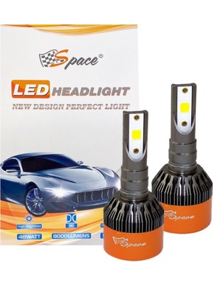 Space LED Far Ampulü Beyaz 48W 12V 8000LM H11 / LAAM92