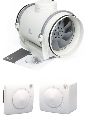 Soler&Palau Td Evo 200 Reb-1 Hız Anahtarlı 900 M3/h Soler&Palau Kademeli Yuvarlak Havalandırma Fanı