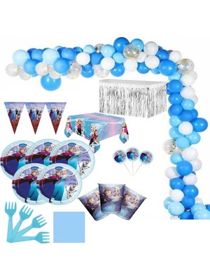 Öfn Aksesuar Lüks Frozen Doğum Günü Seti