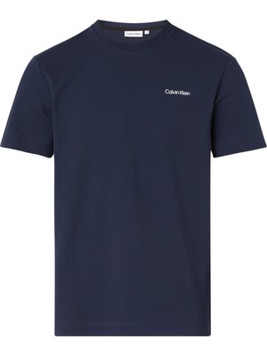 Calvin Klein Bisiklet Yaka Mavi Erkek T-Shirt K10K109894DW4