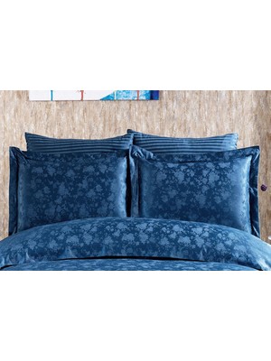 Finezza Rita Bambu Jakar Kumaş Indigo Ikili Oksford 60X80 cm Yastık Kılıfı -1333