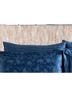 Finezza Rita Bambu Jakar Kumaş Indigo Ikili Oksford 60X80 cm Yastık Kılıfı -1333