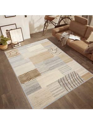 Rovigo Home Dijital Baskı Yıkanabilir Kaymaz Taban Salon Halısı RVG0535