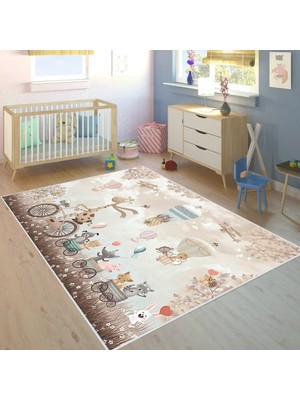 Rovigo Home Dijital Baskı Yıkanabilir Kaymaz Taban Çocuk Halısı RVG4058