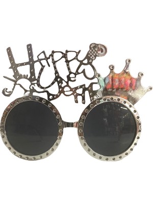 Event Party Store  Yılbaşı Gözlük Happy New Year Gümüş