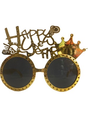 Event Party Store  Yılbaşı Gözlük Happy New Year Gold