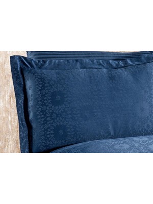 Finezza Jardin Bambu Jakar Kumaş Indigo Ikili Oksford 60X80CM Yastık KILIFI-1351