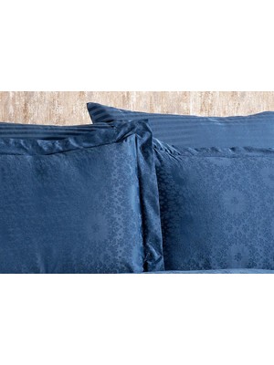 Finezza Jardin Bambu Jakar Kumaş Indigo Ikili Oksford 60X80CM Yastık KILIFI-1351