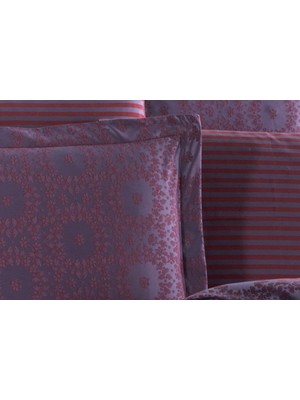 Finezza Jardin Bambu Jakar Kumaş Bordo Ikili Oksford 60X80CM Yastık Kılıfı -1352