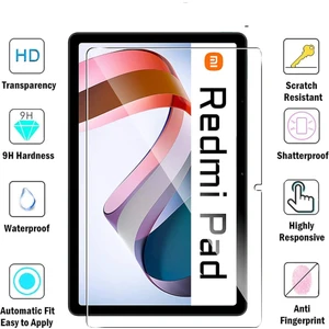 M.TK Moveteck Xiaomi Redmi Pad 6 GB Ram 128 GB Tablet Için Ekran Koruyucu Nano Kırılmaz Tam Kaplar Cam