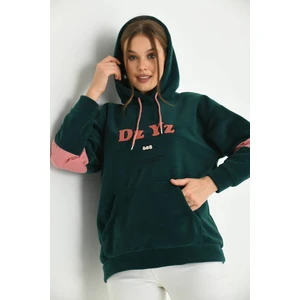 Yeşil Dz Yz 608 Nakışlı Sweatshirt